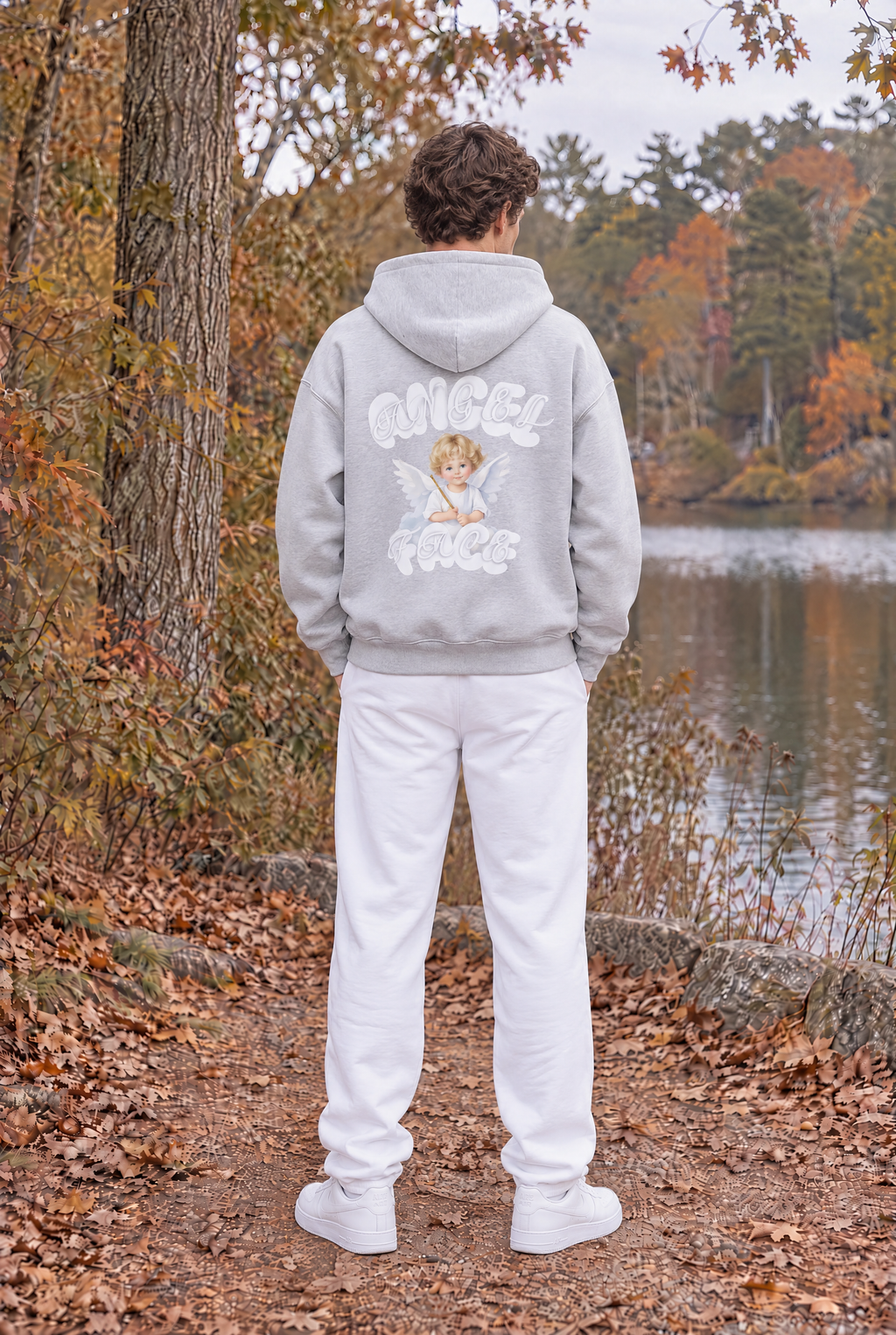 Angel Face Oversized Fleece Boxy Hoodie ProphetKid