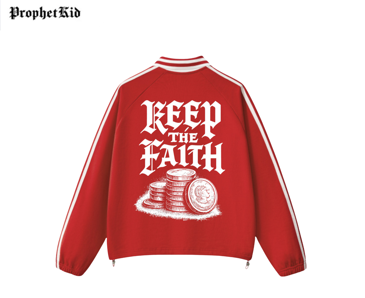 New Era Contrast Striped Lapel Collar Sweatshirt