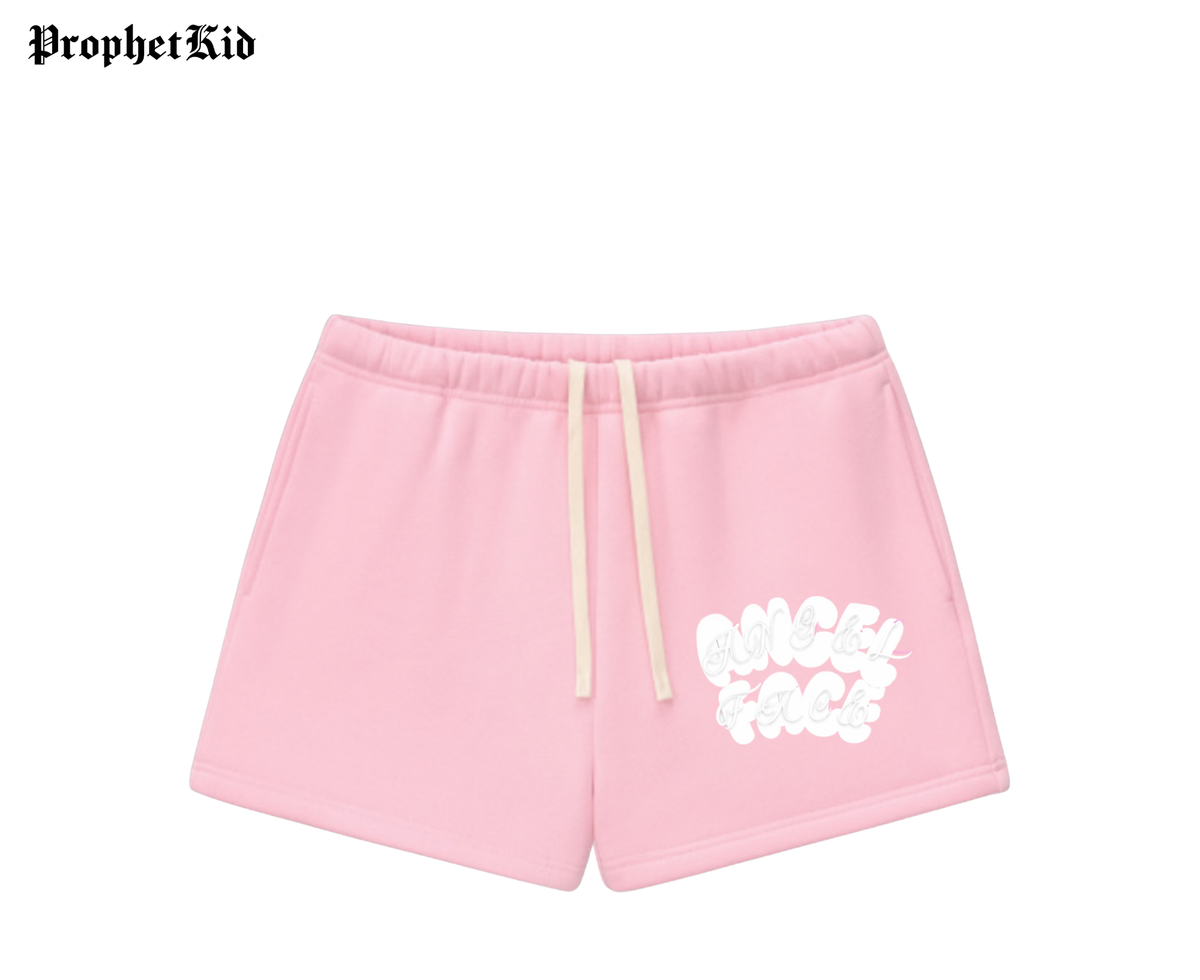 Angel Face Fleece Drawstring Sweatshorts