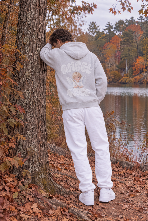 Angel Face Oversized Fleece Boxy Hoodie ProphetKid