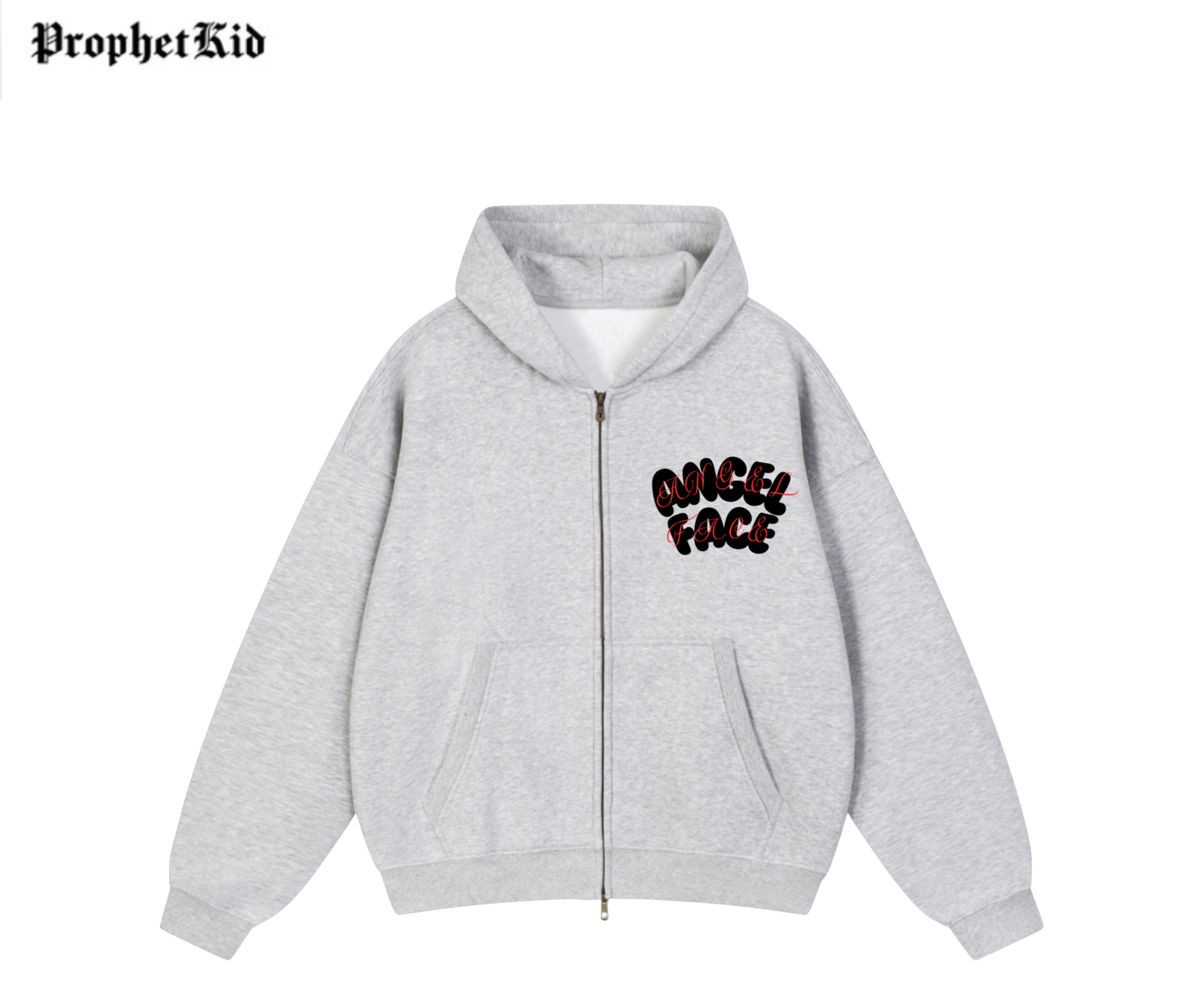 Angel Face Oversized Fleece Boxy Hoodie