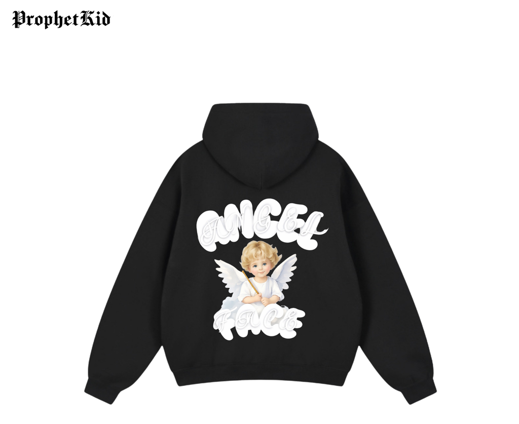 Angel Face Oversized Fleece Boxy Hoodie