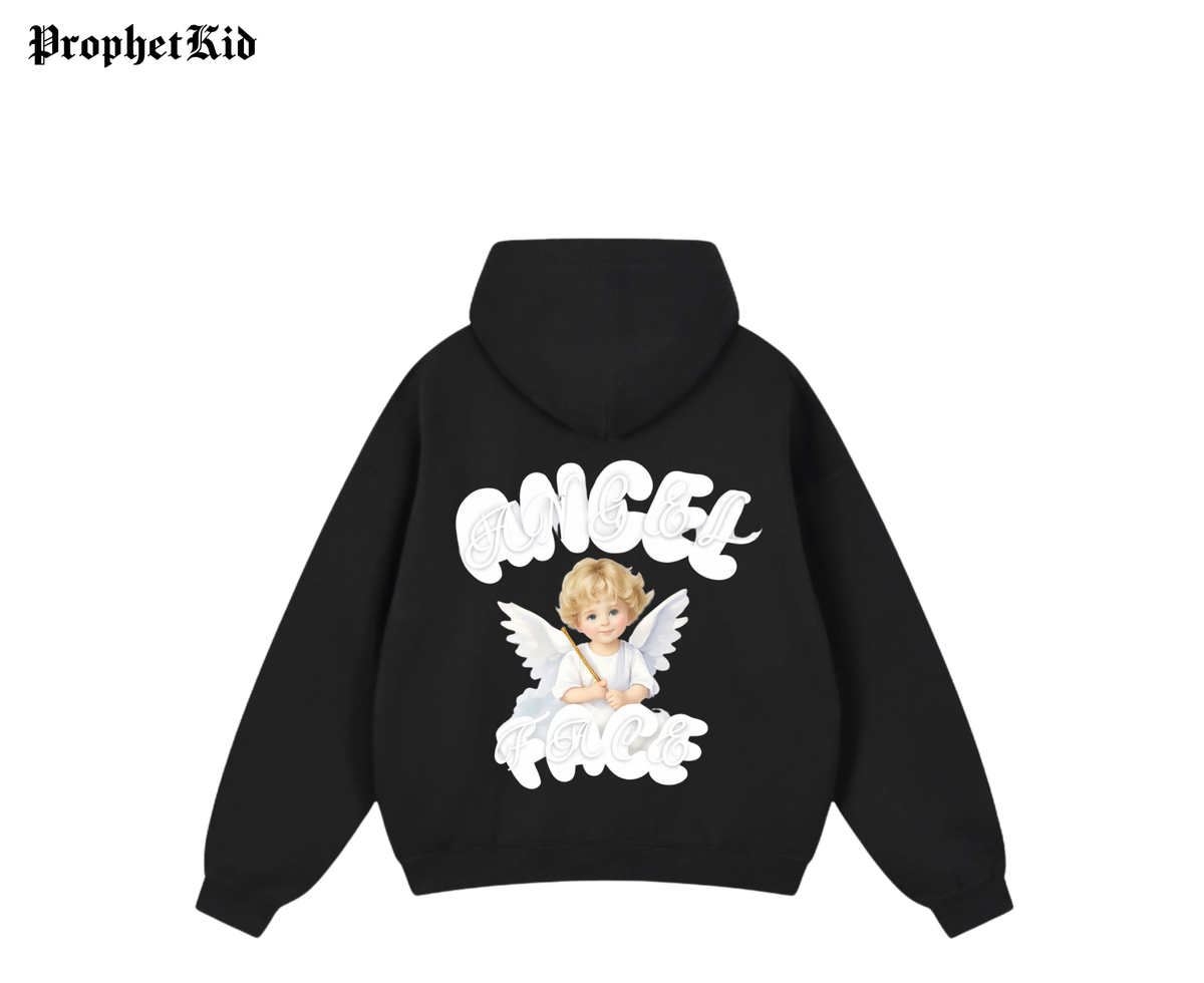 Angel Face Oversized Fleece Boxy Hoodie
