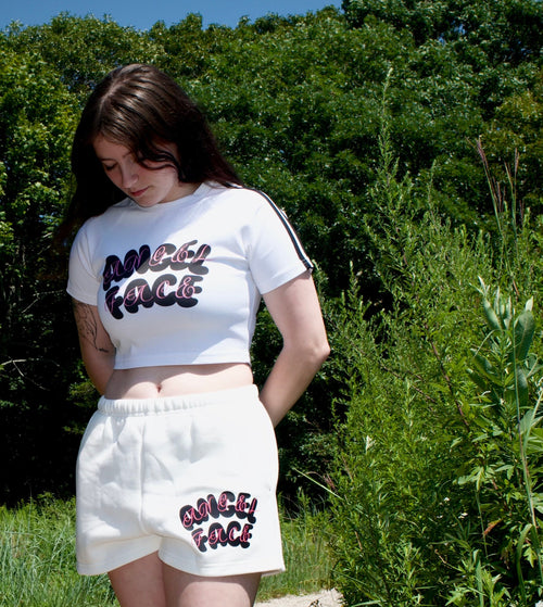 Angel Face Fleece Drawstring Sweatshorts ProphetKid