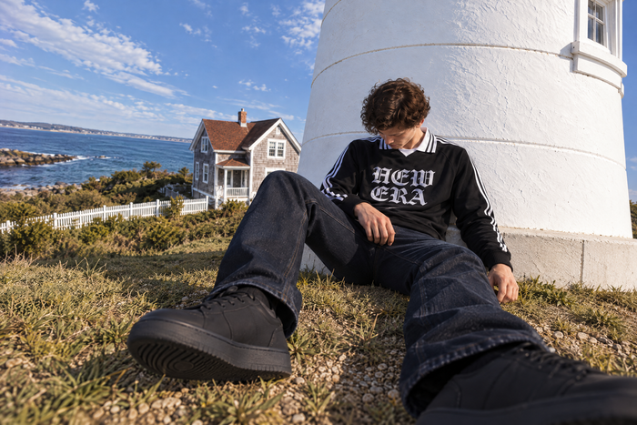 New Era Contrast Striped Lapel Collar Sweatshirt ProphetKid