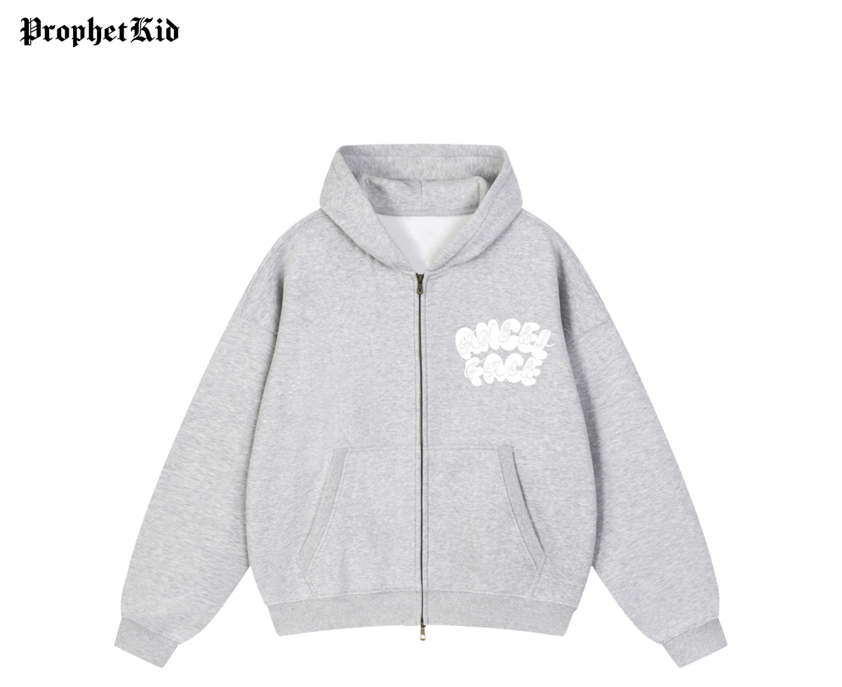Angel Face Oversized Fleece Boxy Hoodie