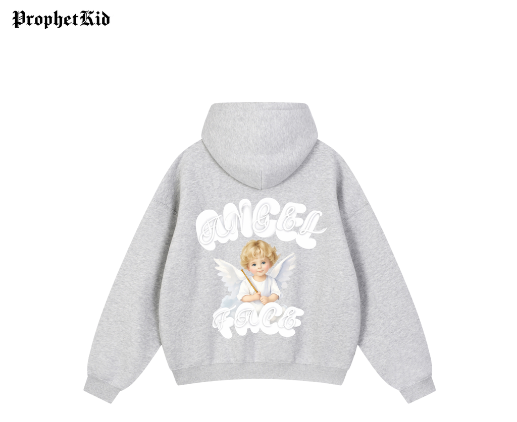 Angel Face Oversized Fleece Boxy Hoodie