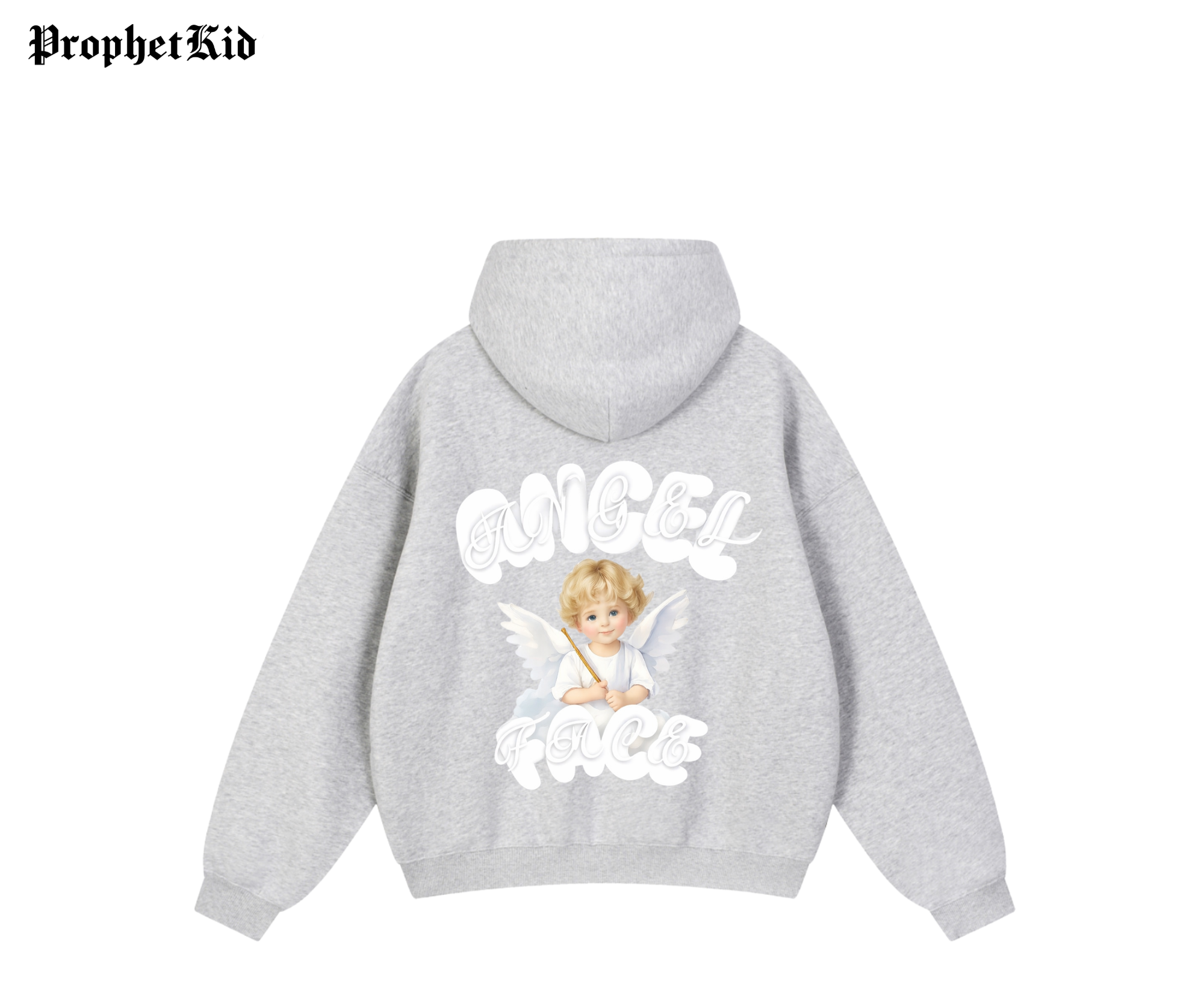 Angel Face Oversized Fleece Boxy Hoodie