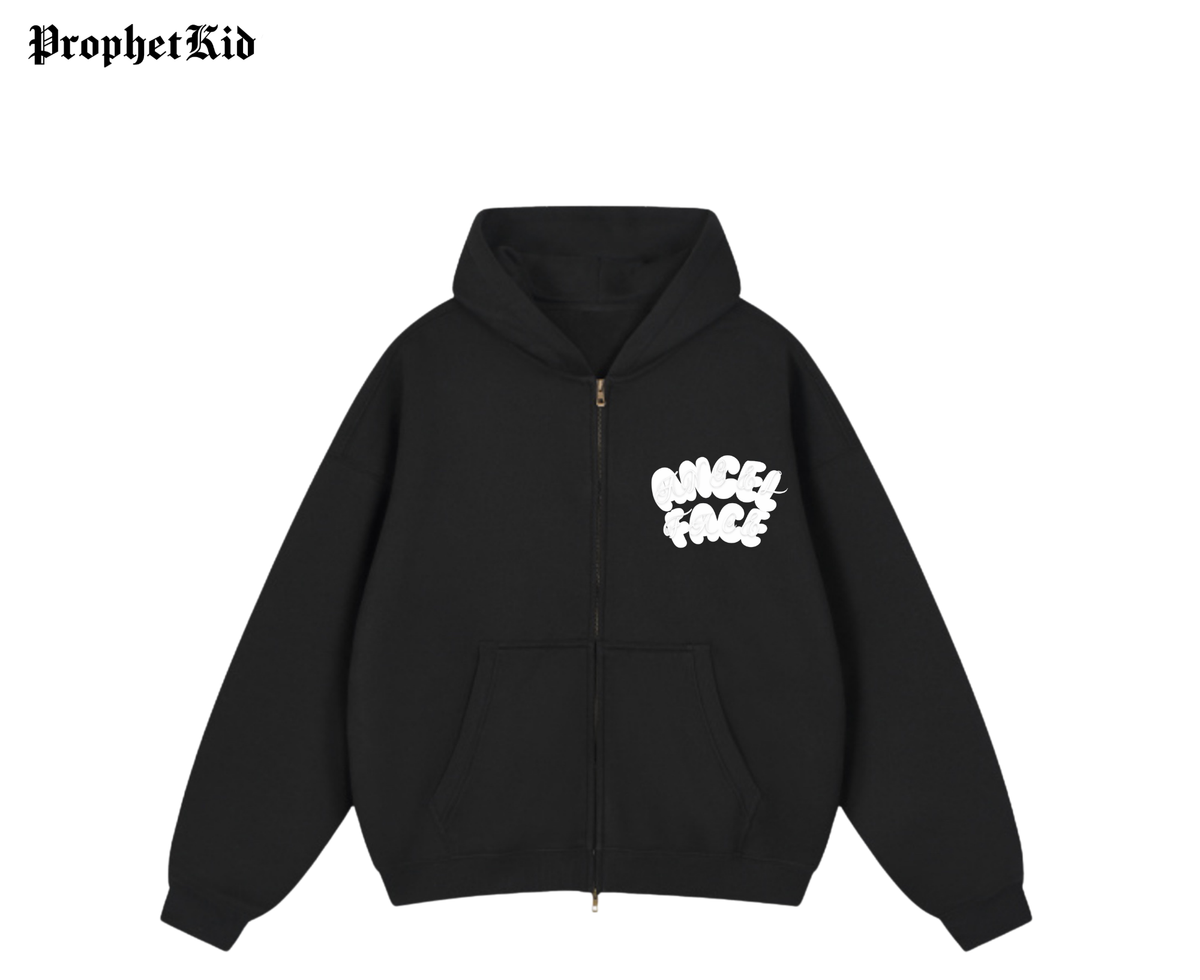 Angel Face Oversized Fleece Boxy Hoodie